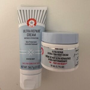 First Aid Beauty Ultra Repair Cream and Night Cream - Blue and White